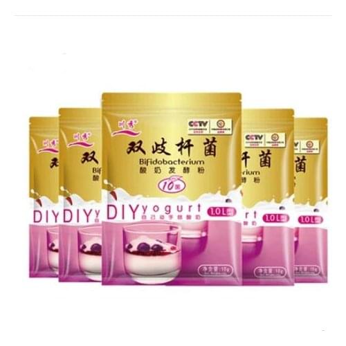 5bags yogurt starter Diy yogurt bifidobacterium 1.0L model 10 bacteria 1bag/10g