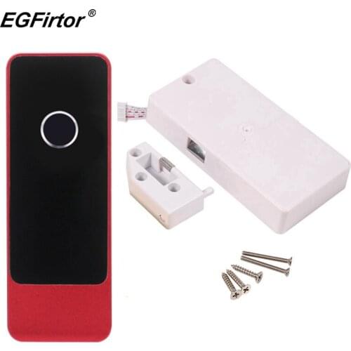 Smart Lock Fingerprint Security Lock DIY Touch Screen Keypad Electronic Deadbolt Lock Drawer Cabinet Anti-theft Wooden Lock