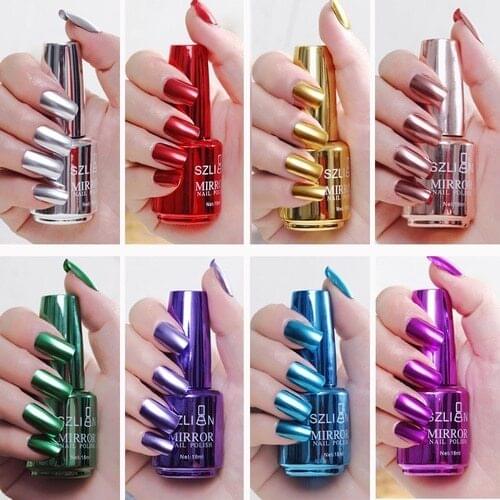 Gorgeous Mirror Effect Nail Polish Magic Metallic Lacquer Nail Polish Chrome Nail Art Polish Varnish Nail Polish