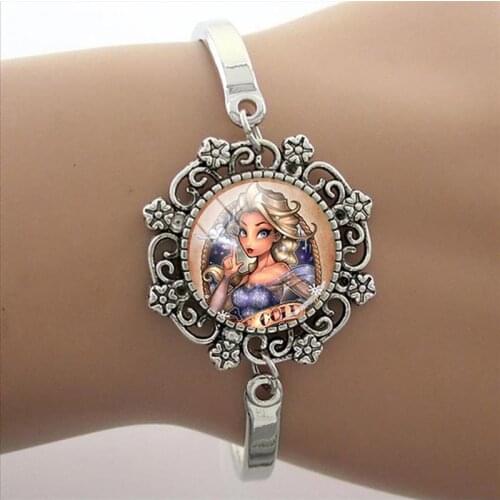 Disney Vintage Girl Bracelet Dome Bracelet Charm Bracelet Art Photo Temperament Fashion Bracelet Glass Ladies Gift
