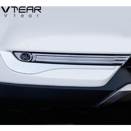 Vtear For Mazda CX5 CX-5 Accessories 2020-2017 Front Rear Fog Lights Cover Frame Trim ABS Chrome Exterior Decoration Car Styling
