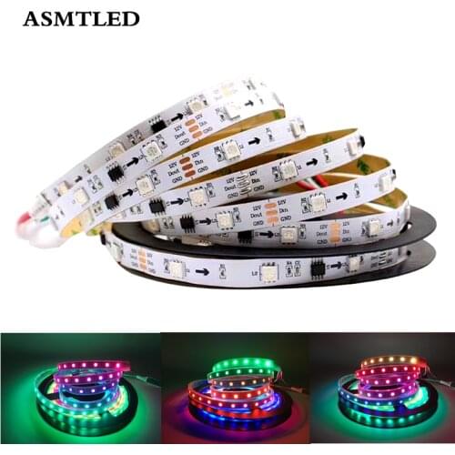 WS2811 5050 SMD RGB Strip 12V Programmable Addressable 30leds/m Led Pixels External 1 Ic Control 3 Leds 0.5-5m LED Tape Lamp