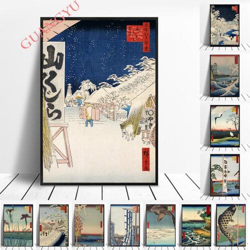 Japanese Poster Traditional Landscape Poster Canvas Art Print Japanese Style Canvas Painting Wall Art Picture Home Wall Decor