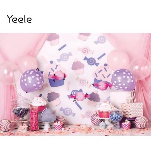 Yeele Baby Shower Backdrop Birthday Party Decor Balloon Candy Sweet Photocall Background Prop Photo For Photography Studio Shoot