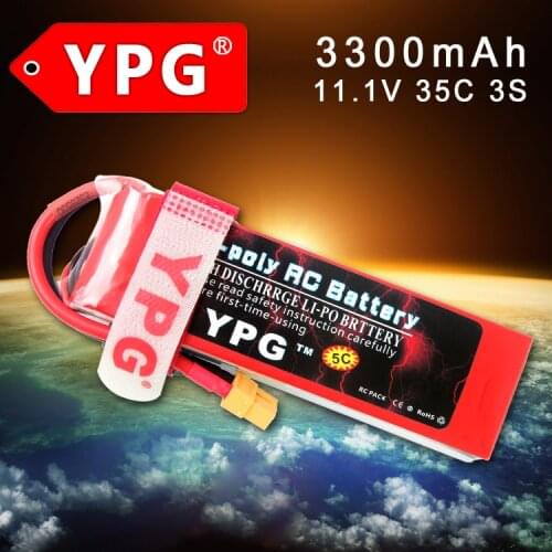 YPG 11.1V 3300mAh 35C GRADE A 3S Lipo Li-Po Battery For RC Helicopter & Airplane & Car