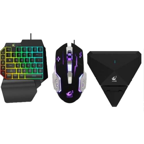 Ziyou Lang G5 Mobile Gamepad Keyboard Mouse Adapter Base for Android Ios Mobile Games for Pubg Plug and Play