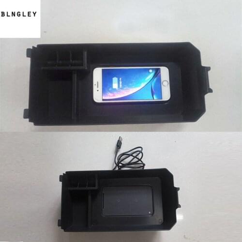 10W fast For Mercedes Benz C Class 2015-2018 C200 C180 2016-2018 GLC250 W205 Mobile phone wireless charging armrest box storage