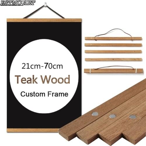21-70 cm Painting Frame Magnetic Solid Wood Custom DIY Poster Wall Decoration Living Room Bedroom Canvas Painting Photo Frame