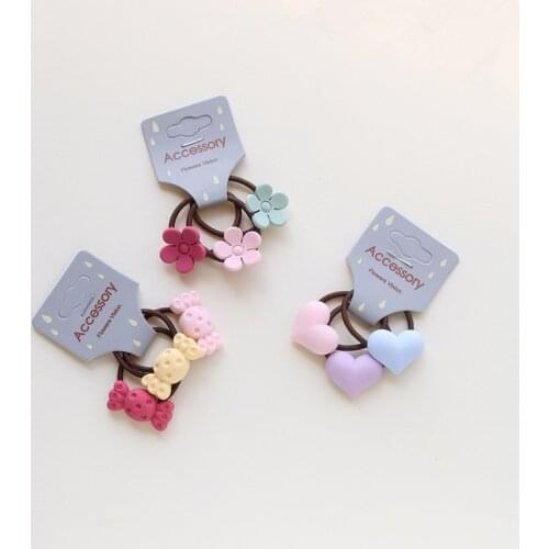 3 PCS Creative Apple Smiley Face Princess Headwear Kids Elastic Hair Bands Baby Headdress Children Hair Ropes Girls Accessories