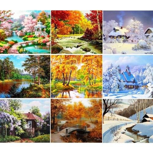 5D Diy Diamond Painting Scenery Landscape Cross Stitch Kits Full Drill Diamond Embroidery Mosaic Pictures of Rhinestones Decor