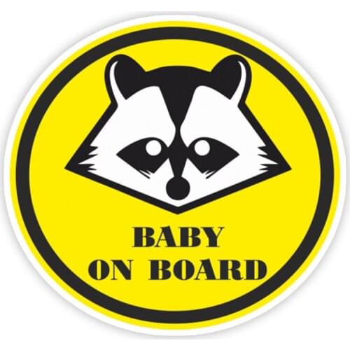 B0792# Self-adhesive Decal Baby on Board Car Sticker Waterproof Auto Decors on Bumper Rear Window Motorcycle Laptop Helmet