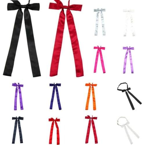 Bowknot Japanese Necktie Uniform Ribbon Fancy Bow Tie Adjustable Ladies Womens Sheriff Uniform Formal Officer School