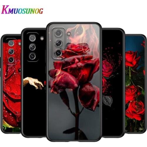 Beautiful Red Roses for Samsung Galaxy S21 Note 20 S20 FE Lite Ultra 10 9 8 Pro S10E S10 5G S9 S8 S7 S6 Plus Phone Case