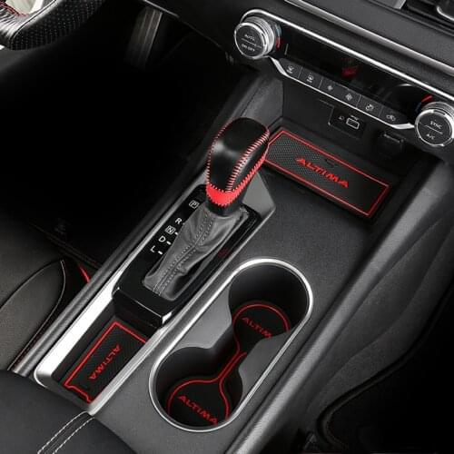 Lsrtw2017 Car Door Slot Pad Center Console Gear Armrest Mat Trims for Nissan Teana Altima 2019 2020 2021 Interior Accessories