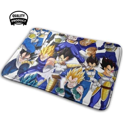 All Of Vegeta 3D Soft Non-Slip Mat Rug Carpet Cushion Vegeta Z Goku Anime Super Blue Trunks Bulma