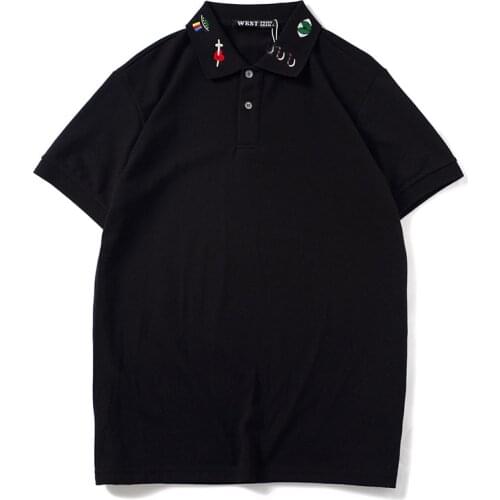 High New Novelty 2021 Embroidered Bee Snake Tiger Collar UFO crown Casual Polo Shirts Shirt Skateboard Cotton Polos Top Tee L24