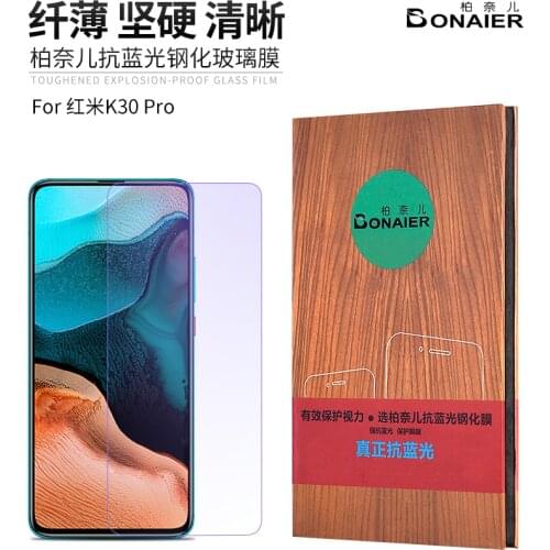 New Bonaier Glass for Redmi K30 Full Glue 9H Tempered Glass Film for Redmi K30 Pro Zoom 4G/5G Screen Protector+ Back film