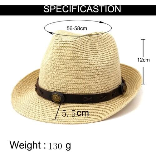 New Fashion Panama Hat Summer Sun Hats for Women Man Beach Straw Hat For Men UV Protection Cap Chapeau Femme 2021