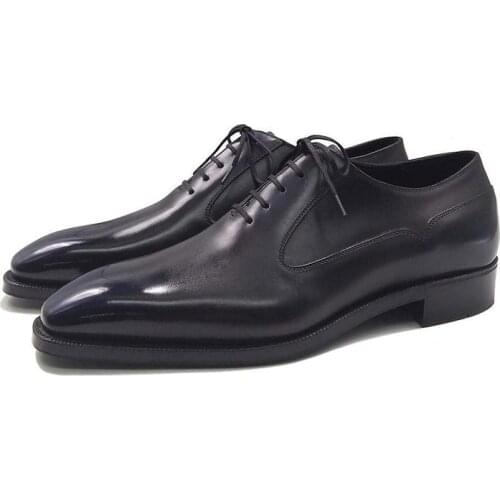 Oxford Black Wedding Dress Party Formal Office Best Men Shoes Designer Business Original Genuine Leather Shoes