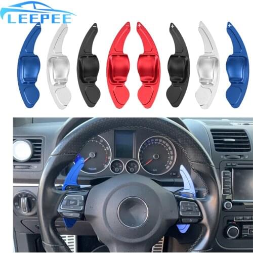 2Pcs/set Extension Shift Cover Steering Wheel Paddle For VW Golf 5 6 MK6 GTI R Jetta MK5 Passat B6 B7 CC Polo Sharan Tiguan