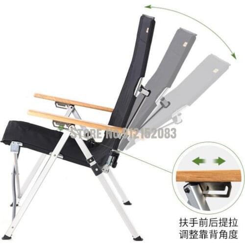 Outdoor folding chair portable recliner leisure fishing chair car adjustable beach chair