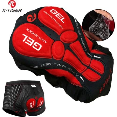 X-Tiger Cycling Underwear Pro 5D Gel Pad Shockproof Cycling Underpant Upgrade Padded Mountain Bicycle Shorts Bike Underwear
