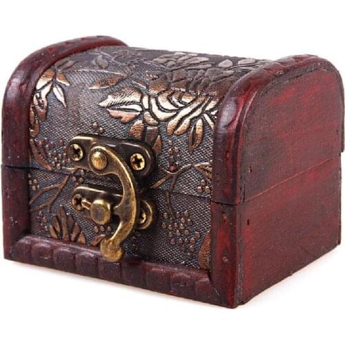 Vintage Antique jewelry box Handmade Wood Vintage Jewelry Box with Lock Asian Home Decorative Ring Necklace Trinket Organizer