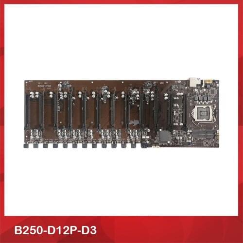 Mining Motherboard For B250 BTC-D12P B250-D12P-D3 12 Cards Perfect Test, Good Quality