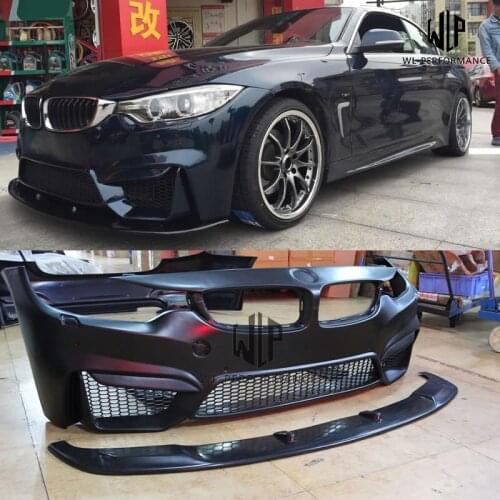 F32 High Quality PP Car Body Kit Front Rear Bumpers Side Skirts For BMW Standard F32 M4 Style Car Styling 14-15