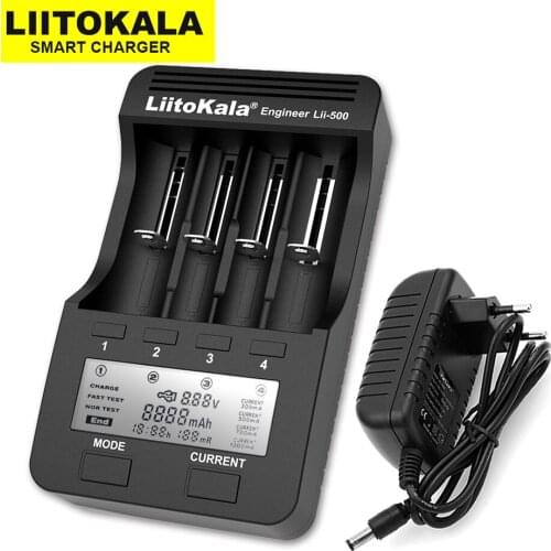 Liitokala Lii-500 Lii-PD4 battery charger 18650 21700 26650 AA AAA charger for 18350 18500 16340 17500 25500 10440 battery