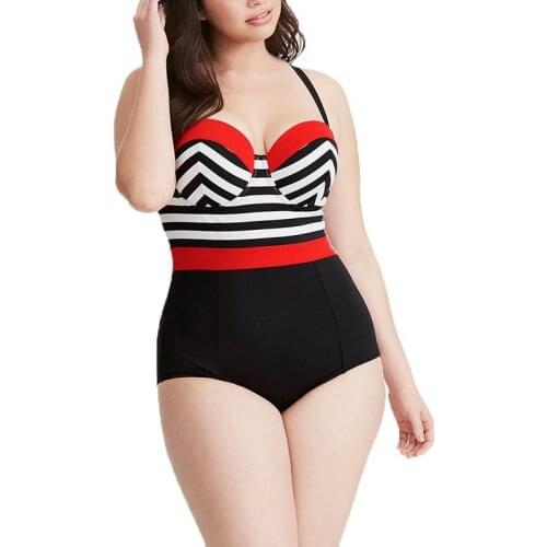 Striped Patchwork Swimsuit Women Swimming Suit Swimwear Women Sling One Piece Backless Bathing Suit Women Swimsuit Plus Size