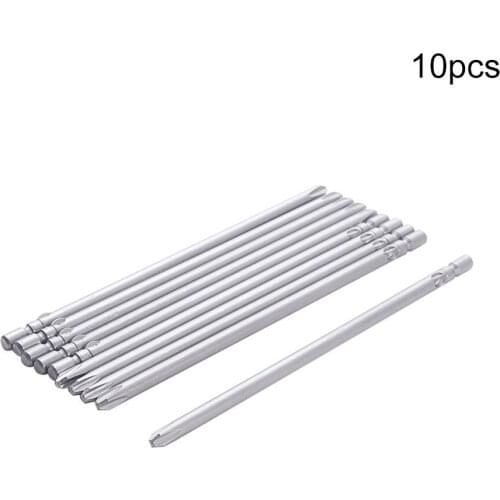 10pcs 3PH1 PH2 5PH2 4PH2 5PH1 Phillips Magnetic Screw Driver 4mm/5mm Dia L:80mm S2 Steel Round Shank Cross Head Screwdriver Bits