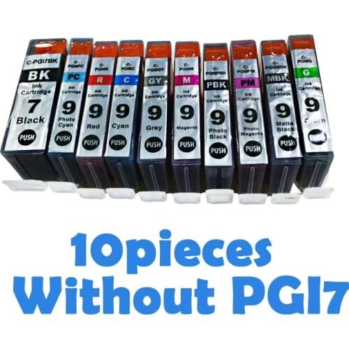 10pcs compatible Ink Cartridges For canon PGI-9 PGI 9 PGI9 For Canon MX7600/iX7000/IX7000 RFB MX7600/Pro9500 printers cartridge