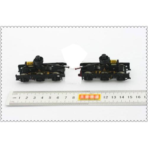 2 PCS 1:87 HO Scale Train Model Black Simulation Plastic Bogie Assembly Building Kits Sand Table Track Accessories