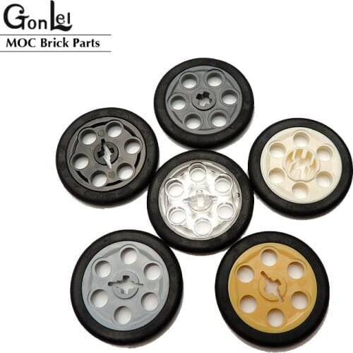 20Sets/Lot MOC Technic Wedge Belt Wheel 30.5x3mmTyre Building Block Parts Set DIY Toys For Kids Gifts Compatible with 4185 2815