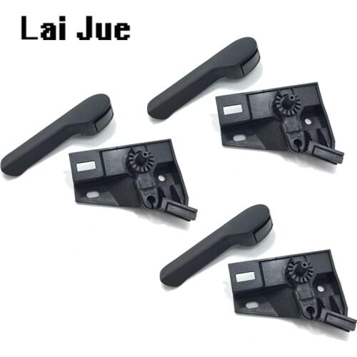 3Set Black Hood Release Handle + Bracket Bearing For Beetle Jetta Polo Golf Bora Seat Leon Toledo 1J1 823 533 C 1KD 823 633 A