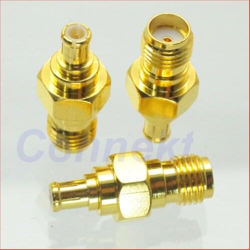 50pcs/lot SMA female jack to MCX male plug RF coaxial adapter connector