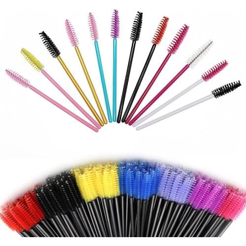50Pcs Disposable Eyelash Brushes Mascara Wands Lash Brush Spoolies Eyelashes Extension Cosmetic Tools Eyebrow Brush Applicator