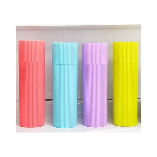 500pcs Bath Practical Toothbrush Holder Anti Bacteria Storage Box Cylinder Portable Travel Chopsticks Container lin3968