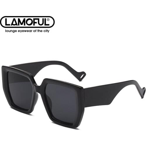 LAMOFUR Brand Ladies Sunglasses Women Gradient Lens Sun Glasses Square Luxury Brand Oculos Lunette De Soleil Femme 9106