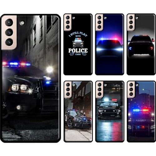 Police Cars Light At Night Cover For Samsung Galaxy S20 FE S21 Ultra Note 20 Note 9 10 S8 S9 S10 S20 Plus Phone Case