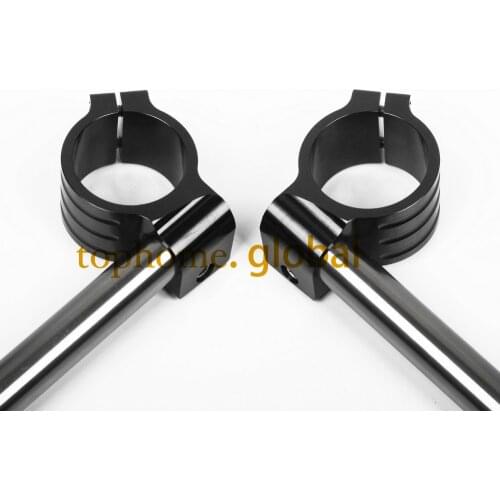 Black Color 43mm Regular Normal CNC Clip Ons Handlebars Universal Fork Handle Bars Motorcycle