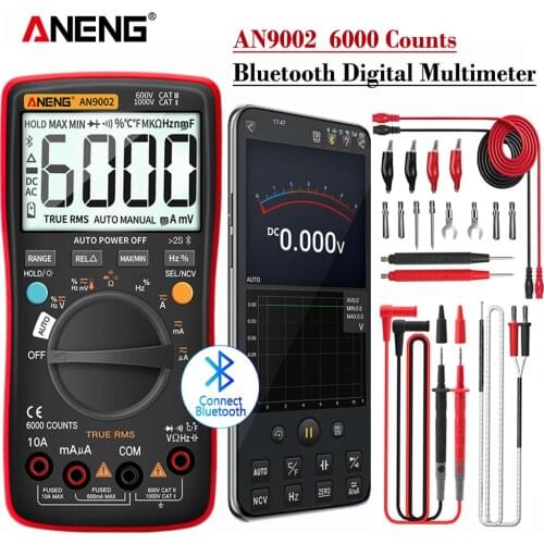 ANENG AN9002 6000 Counts bluetooth Digital Multimeter Professional MultimetroTrue RMS AC/DC Current Voltage Tester Auto-Range