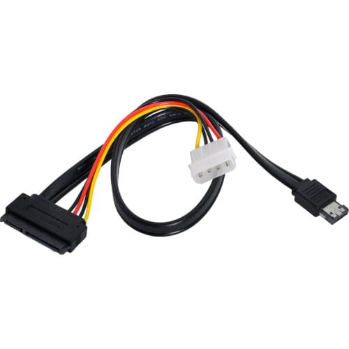 CYDZ Power eSATA Combo to SATA 22Pin IDE 5V 12V for 3 5" 2 5" Hard Disk Cable 50cm