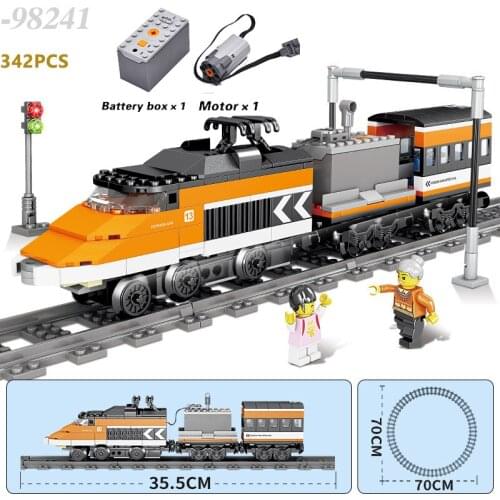 Electric Train With Round Track Compatible Major Brand Toys Island Building Block Road Classic Collections