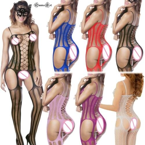 Open Crotch Cross Erotic Lingerie Corset Babydoll Teddy Latex Catsuit Leotard Bodysuit Body Stocking Sexy Costumes + Eye mask