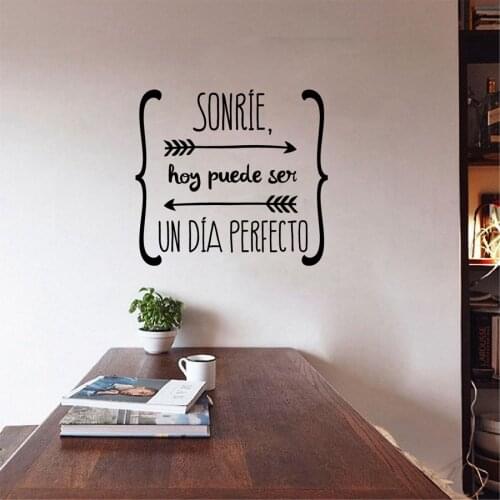 Spanish Wall Stickers Home Decor , Spanish Art Quote Vinyl Walls Decals Wallpaper for Living Room Home Decoration