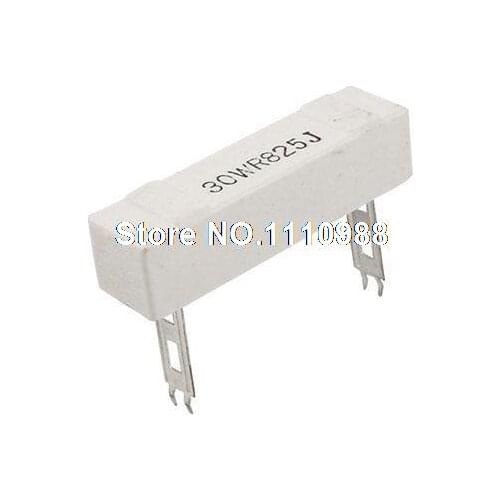 Wire Wound Ceramic Cement Resistor 0.825 Ohm 30W Watt