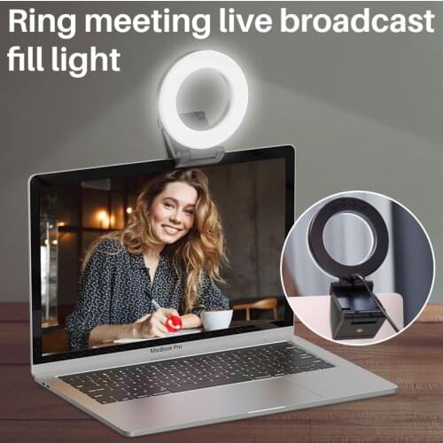 Ulanzi VIJIM CL07 4'' Selfie Ring Light Webcam Light For iPad Tablet Laptop PC Video Conference Light With 1/4'' Base Mount Clip