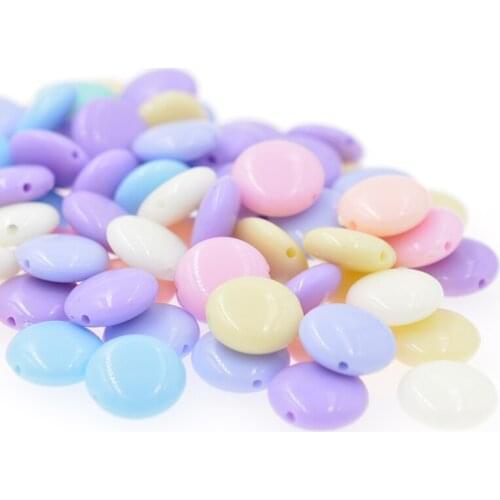Oblate Beads 12*5mm Glossy Cream Color Round Shape Spacer DIY Fashion Acrylic Beads for Jewelry Makeing Free Shipping